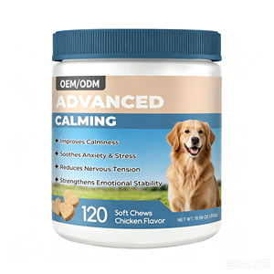 OEM Masticables <span class=keywords><strong>Calmantes</strong></span> <span class=keywords><strong>para</strong></span> <span class=keywords><strong>Perros</strong></span> con Melatonina <span class=keywords><strong>para</strong></span> el Estrés por Separación, Apoyo <span class=keywords><strong>para</strong></span> la Relajación en Viajes, Fuegos Artificiales y Tormentas, <span class=keywords><strong>para</strong></span> Todos los Tamaños - Product Image 1