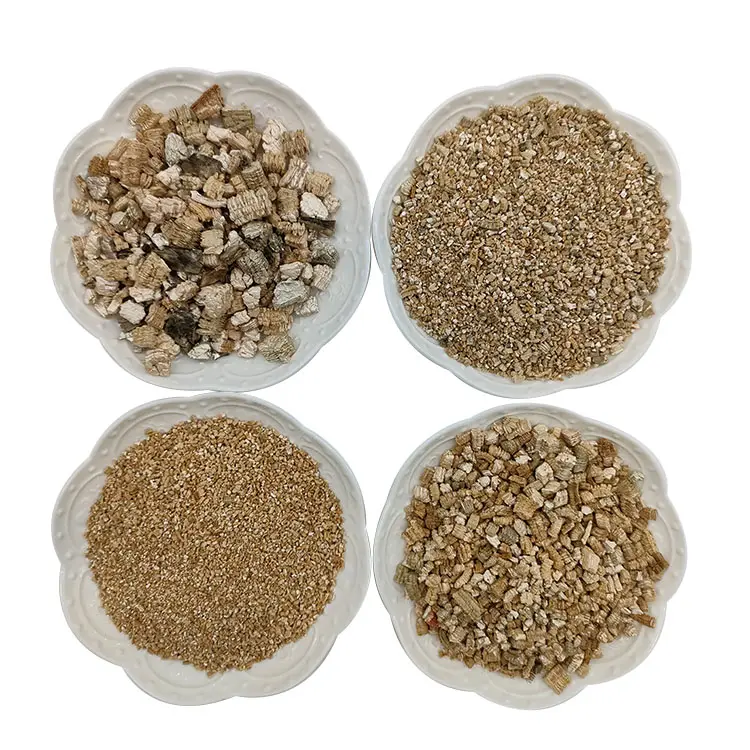 प्राकृतिक गोल्डन vermiculite granules परत सफेद perlite पाउडर पाउच आग-प्रतिरोधी सामग्री के उत्पादन में इस्तेमाल किया