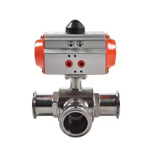 Wye Sanitary Stainless Steel 304 Three-way <b>Tri</b> <b>Clamp</b> Ball Double-acting Food Grade 650 Psi Operating Sanitary - Product Image 3
