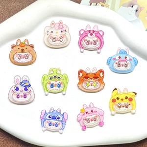 Phim hoạt hình Kawaii vui thỏ bộ lạc lãnh đạo nhựa quyến rũ cho rác trường hợp điện thoại DIY tóc Clip phụ kiện - Product Image 4