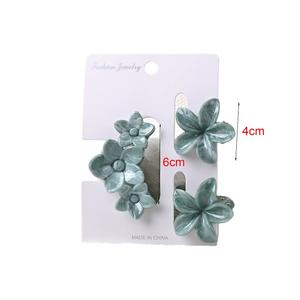 مجموعة زهور الفرانجيباني البلاستيكية MIO 6+4 سم، 3 قطع بألوان موراندي، مشبك شعر نسائي أنيق لحفلات الزفاف - Product Image 6