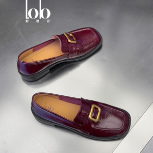 حذاء بدون كعب إسفنجي من جلد البقر للنساء حذاء من الجلد الصلب بكعب مسطح عصري قابل للإنزلاق للعمل في فصل الشتاء والربيع والصيف - Product Image 2