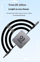Cable de Datos Retráctil de Carga Rápida de 65W, Estilo Mech 2 en 2, con USB-A Tipo-C para Transferencia de Datos de Teléfonos Móviles