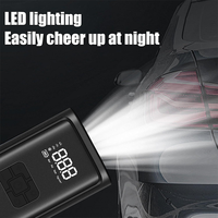 Gonfleur de pneus de voiture portable ABS 12V, jauge de pression numérique intelligente, arrêt automatique, pompe à air électrique sans fil, modèle silencieux 1102