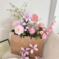 Nieuw design luxe blauwe serie handgemaakte zijden kunstbloemen DIY bloemstukken Halloween decoratie bruidsboeket