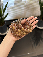 Bracelet en cristal naturel rouge bois fumé Sinyore