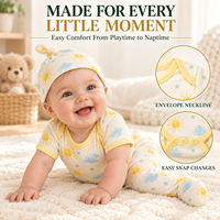 Ensemble de layette d'été pour nouveau-né, 6 pièces, en coton biologique, antibactérien, respirant, avec bonnet, bavoir et moufles, unisexe, échantillon de 7 jours