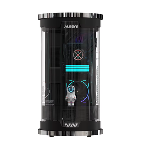 Boîtier PC Mecha Space NPC <span class=keywords><strong>ALSEYE</strong></span>, design cylindrique, panoramique à 360 degrés, compatible ATX/ITX, boîtiers et tours d'ordinateur de jeu 360 - Product Image 3