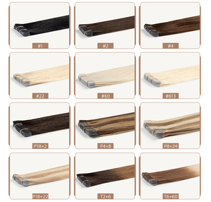 Rohes Band Haarverlängerung Ombre braun blond Remy jungfräulich russisch Echthaar Cabello Humano natürliches Band Ins echthaarverlängerungen - Product Image 6