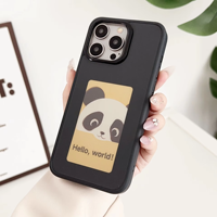 Coque Électronique NFC Intelligente à Encre Numérique DIY Premium pour iPhone 16/16e/15 Plus/13 Pro Max, Conception de Luxe, Projection Photo, Antichoc, Coque Souple en TPU+PC