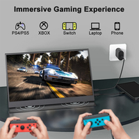Monitor Portátil SIBOLAN de 15.6 Pulgadas, Ultrafino, IPS LED, Extensor de Pantalla para Laptop, 1080P LCD, Altavoz Integrado, USB-C para Juegos