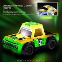 AiJH Voiture de course Rc 27Mhz avec lumières LED froides Mode voiture à quatre roues motrices Véhicule télécommandé Jouets