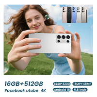 Smartphone S6 5G débloqué 2026 Nouveau 6,8" 16+512 Go 8000 mAh Téléphone Android 8 cœurs Double SIM Longue autonomie