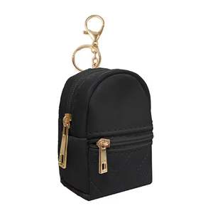 Porte-clés multifonctionnel et portable en forme de mini sac à dos, en cuir PU, disponible en plusieurs couleurs, avec porte-monnaie et porte-clés - Product Image 4