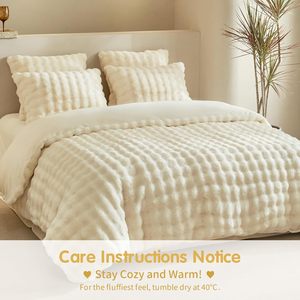 Venta al por mayor de estilo moderno de color sólido de piel sintética cubierta de cama <span class=keywords><strong>Super</strong></span> suave Seersucker para el invierno ropa de cama personalizable - Product Image 3