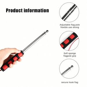 2023 Diseño Personalizado Colorido 100% Poliéster Asta Telescópica Retráctil Manual para Guía Turístico, Enseñanza y Adiestramiento de Caballos con Bandera - Product Image 2
