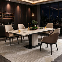 Table à manger extensible haut de gamme italienne, ensemble de mobilier de villa, fabricant de meubles de Guangzhou, table à manger moderne en pierre frittée 12 places