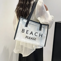Sac à main de luxe pour femmes avec logo personnalisé, en cuir PU, avec poignée en PVC transparent, sac à bandoulière pour le shopping