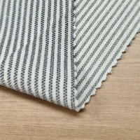 80% Polyester15 % Hilo calefactor 5% Spandex Stretch Brshed Stripe Fleece Knit Fabric para prendas de vestir