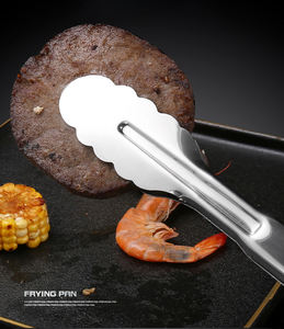 Pince de barbecue en acier inoxydable SYH409, outil de cuisine exquis, anti-brûlure, pour aliments, pince à pain allongée, vente en gros - Product Image 6