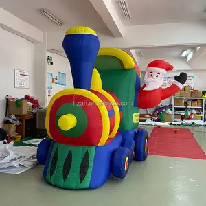 Заводская цена, надувной Рождественский поезд с Сантой для украшения рождественской вечеринки
