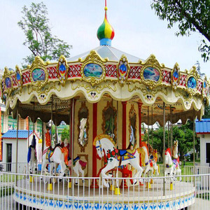 Manège de luxe européen pour enfants, 16 places, avec chevaux rotatifs, en métal, pour parcs d'attractions, centres commerciaux, intérieur et extérieur - Product Image 2