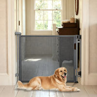 Barrière de sécurité pour animaux de compagnie en promotion – Barrière d'escalier pour chiens à ouverture large, clôture intérieure rétractable en maille pour chiens, chats et tout-petits