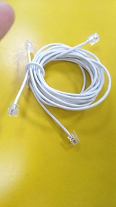 Cable plano de <span class=keywords><strong>6</strong></span> conductores, Cable de línea telefónica OEM ODM, con Cable fijo personalizado en espiral, 6P4C, teléfono antiguo recto de 1,5 m - Product Image 3