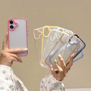 Coque de téléphone transparente simple 3 en 1 mate anti-chute, adaptée à l'iPhone 16 Pro Max - Product Image 1