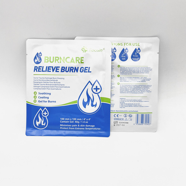 Roosin Burn Care Gel 100mm x 100mm Sterile Hydrogel Dressing for Burns