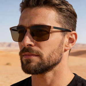 Ks-3972 แว่นกันแดดโพลาไรซ์กรอบสี่เหลี่ยมสำหรับผู้ชายเลนส์ไนลอนสีดำป้องกันรังสียูวี 400 แว่นกันแดดสำหรับขับรถกลางแจ้ง - Product Image 3