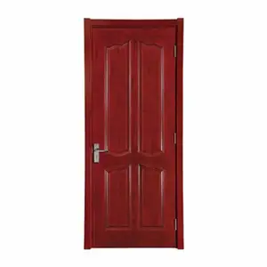 Natural 4 panel meranti solid wooden doors for bedroom