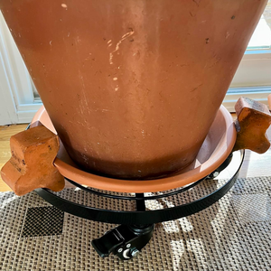 Grand chariot à plantes en métal, <span class=keywords><strong>support</strong></span> à plantes en fer robuste à <span class=keywords><strong>roulettes</strong></span>, chariot à plantes en métal avec <span class=keywords><strong>roulettes</strong></span> <span class=keywords><strong>pour</strong></span> le jardin - Product Image 6