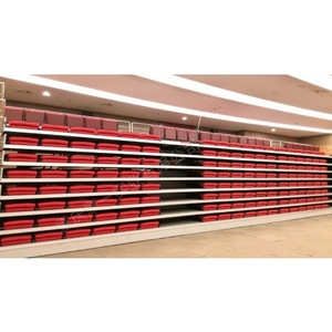 Asientos Metálicos Plegables para Exteriores en Rojo, Azul y Verde para Campos Deportivos y Escuelas - Product Image 4
