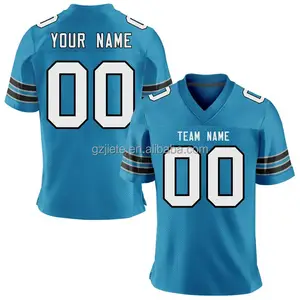 Full Sublimation gedruckt American Football Trikot Polyester Rugby tragen Fußball Trikots Training Trikot