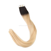 Extensions de cheveux à bandes adhésives de haute qualité, couleur dégradée, Remy, extensions de cheveux humains à bandes, outils pour extensions de cheveux