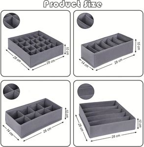 Sock Underwear <b>Drawer</b> Organizer Dividers, Foldable Fabric Dresser Closet Organizers and Storage Bins for Clothing, Baby Clothes - Product Image 3