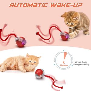 Factory Smart Interactive Cat Toys Ball for Indoor Automatic Fast <b>Rolling</b> on <b>Carpet</b> Chirping&Motion Pet Activate Cat Playing Toy - Product Image 4