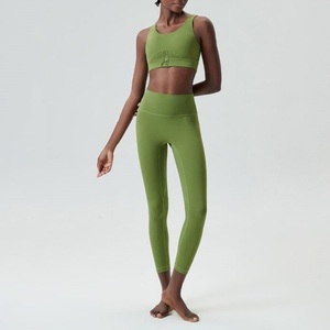 Ensemble d'entraînement de yoga 2 pièces Ensembles de soutien-gorge de yoga Tenues de sport taille haute - Product Image 3