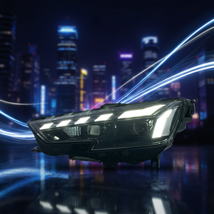 Gruppo Fari a <span class=keywords><strong>LED</strong></span> Matrix per <span class=keywords><strong>Audi</strong></span> <span class=keywords><strong>A4</strong></span> B9 2017-2019: Indicatori di Direzione Sequenziali Ambra, Illuminazione di Benvenuto Dinamica, Approvato DOT SAE - Product Image 1