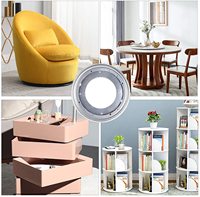 Plateau tournant en métal moderne, plateau tournant de 12 pouces, forme ronde, solide, 1 pièce