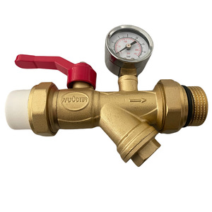 Robinet à bille multifonctionnel tout en cuivre pour débit élevé, filtre, évacuation des eaux usées, chauffage par le sol, collecteur de tuyauterie, vanne principale - Product Image 1