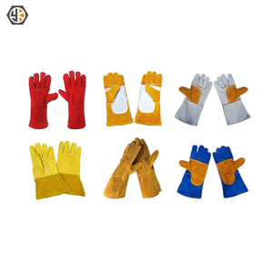 12477 en420 कपास की पंक्तिबद्ध कफ़ पूरी तरह से लाइन के संपर्क ताप 100 14.5 इंच लाल चमड़े का मिग वेल्डर्स गौंटलेट - Product Image 6