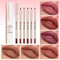 Crayon à lèvres vegan brun foncé, crayon à lèvres mat waterproof, crayon à lèvres rose à marque privée, crayon à lèvres vegan