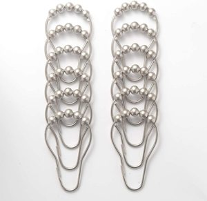 Anillos de cortina de ducha de metal deslizante suave Ganchos de cortina decorativos Accesorios - Product Image 3