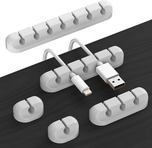 Silicone Cable Holder Clips, Cable Management Cord <strong>Organizer</strong> Clips Self Adhesive <strong>for</strong> <strong>Desktop</strong> - Product Image 1