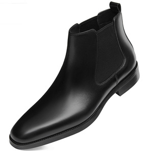 Botas <span class=keywords><strong>Chelsea</strong></span> de Hombre de Moda Otoño/Invierno <span class=keywords><strong>2021</strong></span>, Estilo Ejecutivo, de Piel Vacuna, con Caña Alta - Product Image 3