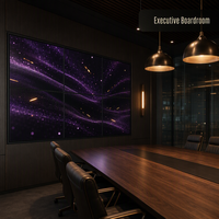 Écran LCD de 49 pouces pour mur vidéo sans cadre de 0,88 mm, revêtement anti-reflet AG, gamme de couleurs 98% Rec.709 pour les conférences d'entreprise