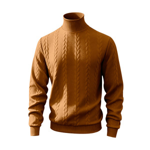 Felpa Invernale da <span class=keywords><strong>Uomo</strong></span> a Collo Alto in Poliestere Jacquard Tinta Unita Pesante <span class=keywords><strong>Taglie</strong></span> <span class=keywords><strong>Forti</strong></span> Stile Europeo-Americano per Vendita Transfrontaliera - Product Image 2