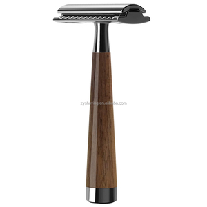 <span class=keywords><strong>Rasoir</strong></span> de sécurité classique à double tranchant ZY pour hommes, <span class=keywords><strong>rasoir</strong></span> manuel <span class=keywords><strong>traditionnel</strong></span> pour un rasage humide, rasage lisse et précis, manche en bois de santal - Product Image 1